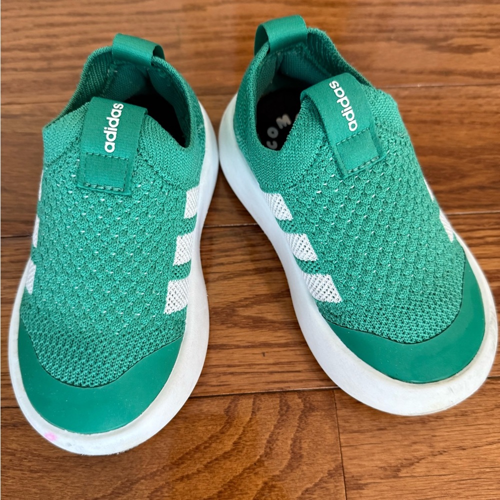 Adidas Kids Green Slip-On Sneakers